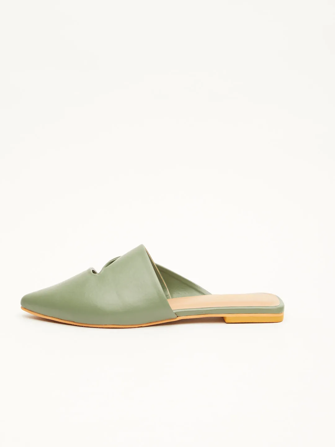 GOSSIP WOMENS GREEN MULES