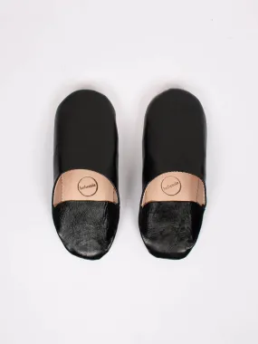 Handmade Babouche Slippers | Black