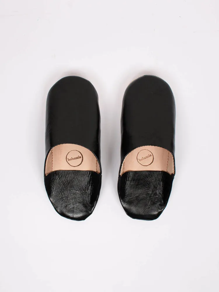 Handmade Babouche Slippers | Black