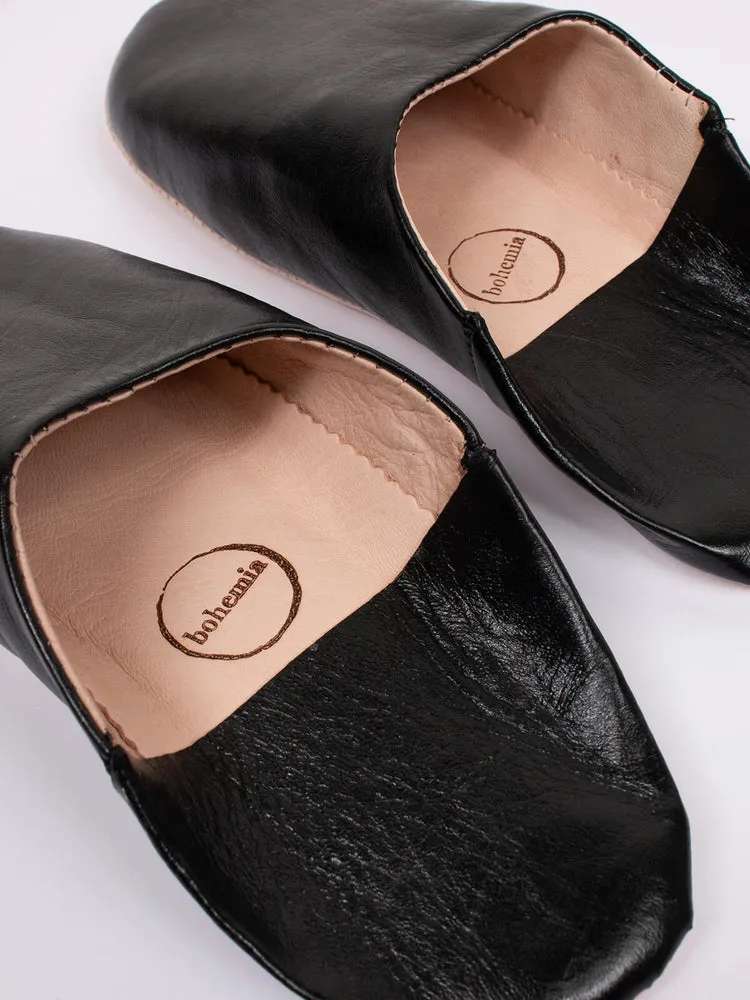 Handmade Babouche Slippers | Black