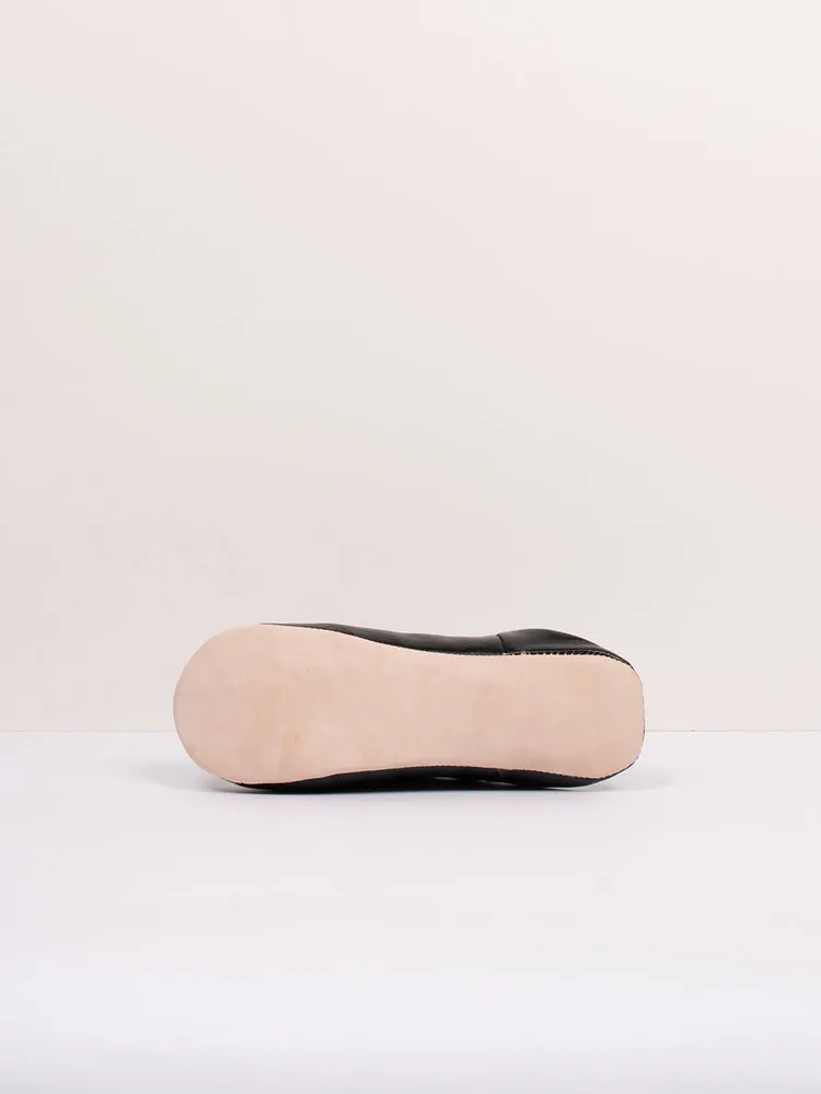 Handmade Babouche Slippers | Black