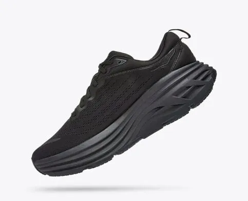 Hoka Men's Bondi 8 Running Shoes - All Black