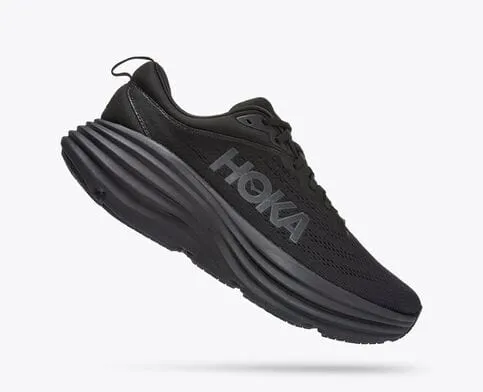 Hoka Men's Bondi 8 Running Shoes - All Black