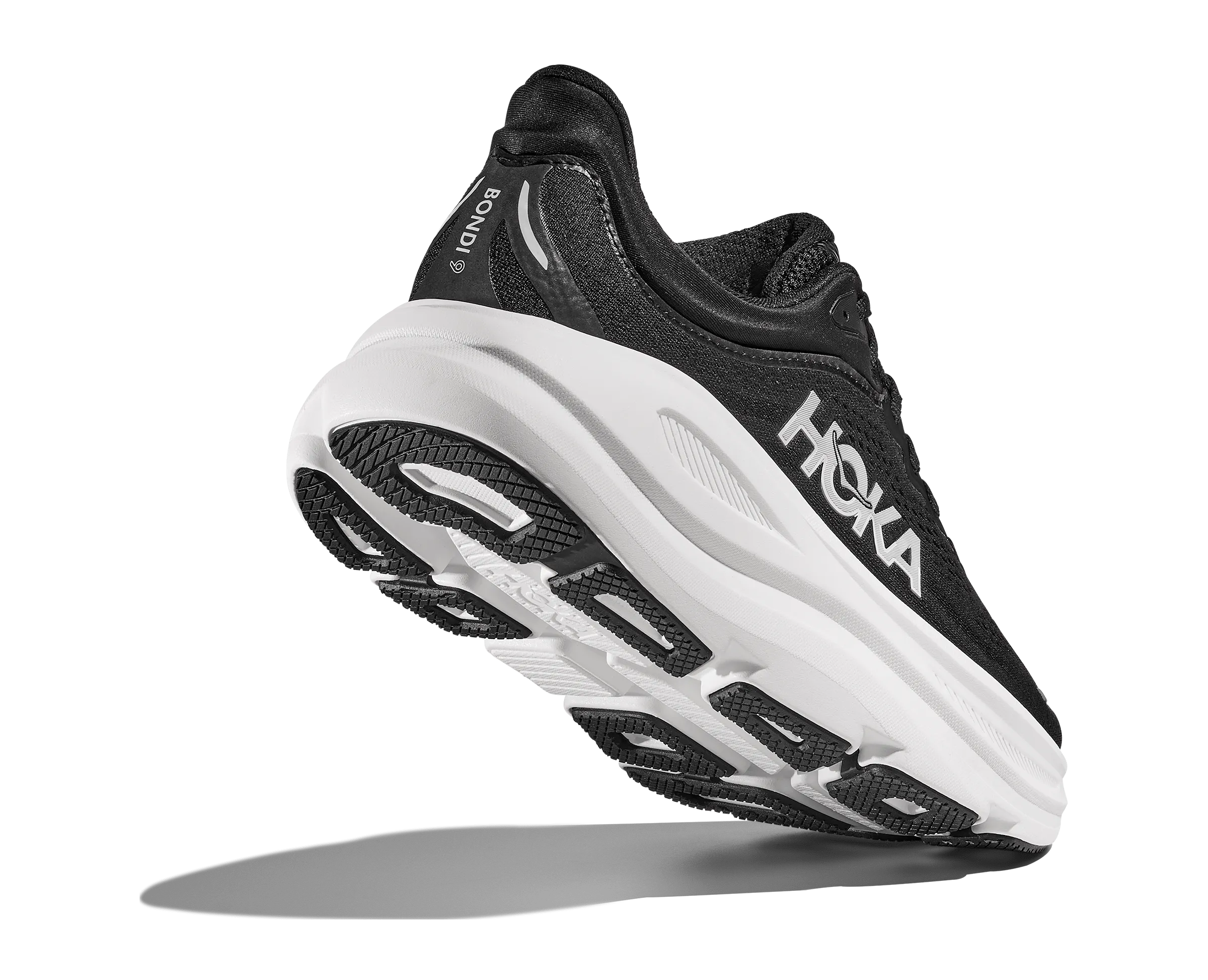Hoka Men's Bondi 9 Running Shoes- Black/ White
