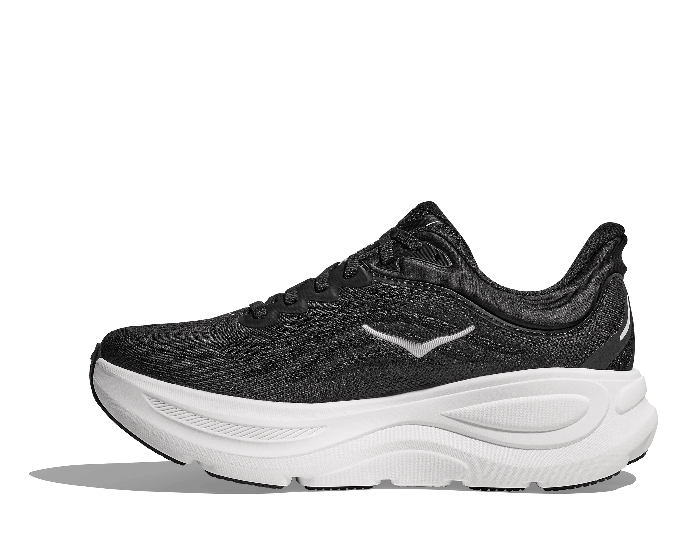 Hoka Men's Bondi 9 Running Shoes- Black/ White