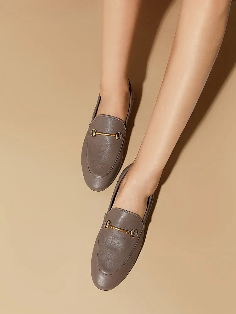 Isabeau Metal Buckle Loafers