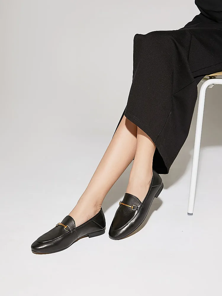 Isabeau Metal Buckle Loafers