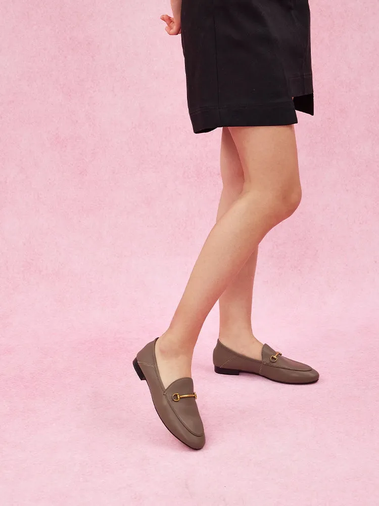 Isabeau Metal Buckle Loafers