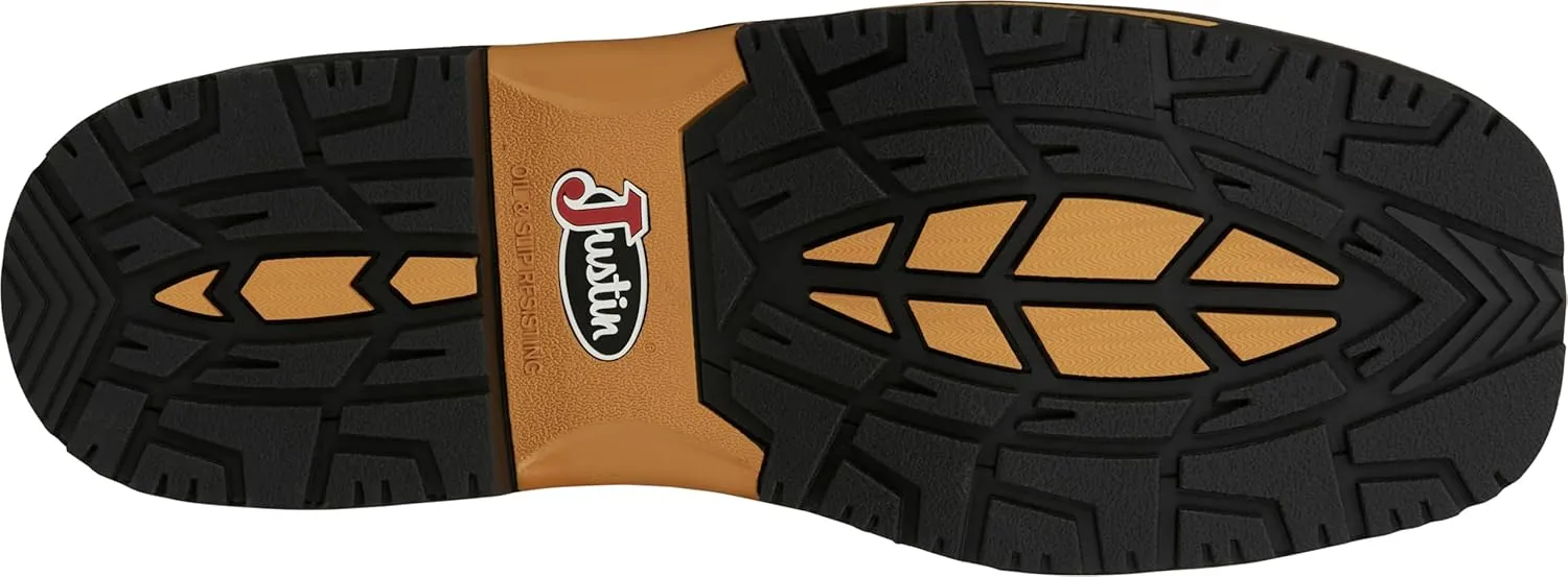 Justin Joist 11" Waterproof Composite Toe Work Boots for Men - Durable Leather, Safety Rated, Comfort Layers, EH Protection