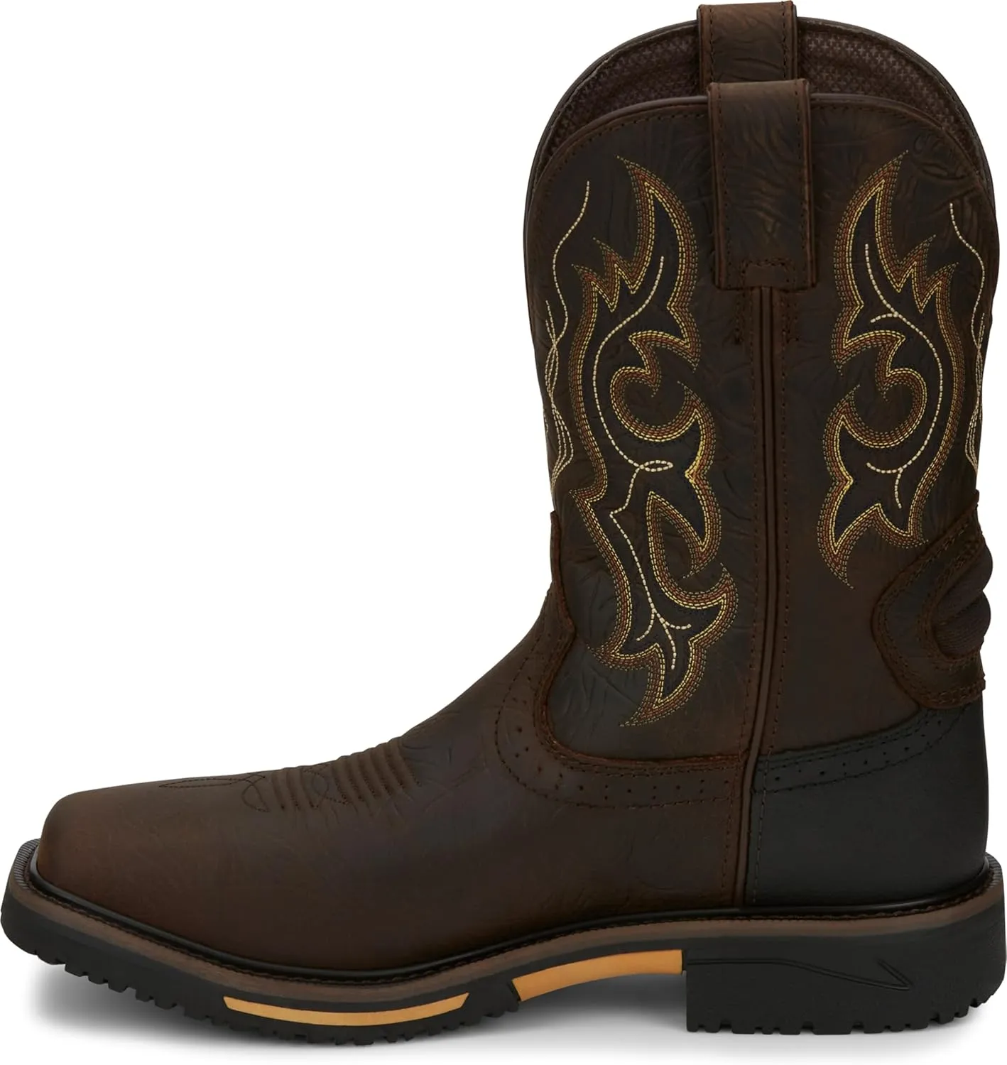 Justin Joist 11" Waterproof Composite Toe Work Boots for Men - Durable Leather, Safety Rated, Comfort Layers, EH Protection