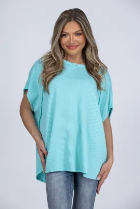 Keep It Ribbed Short Sleeve Top
