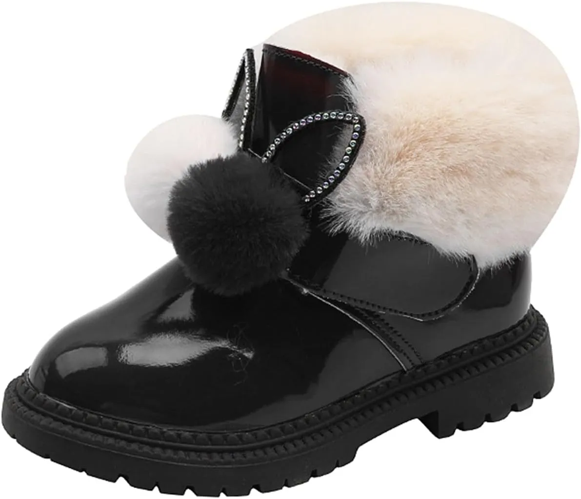 Kids Winter Boots Snow Boots for Girls Warm Winter Comfy Cute Durable Outdoor Princess Faux Fur Lined Ankle Boots