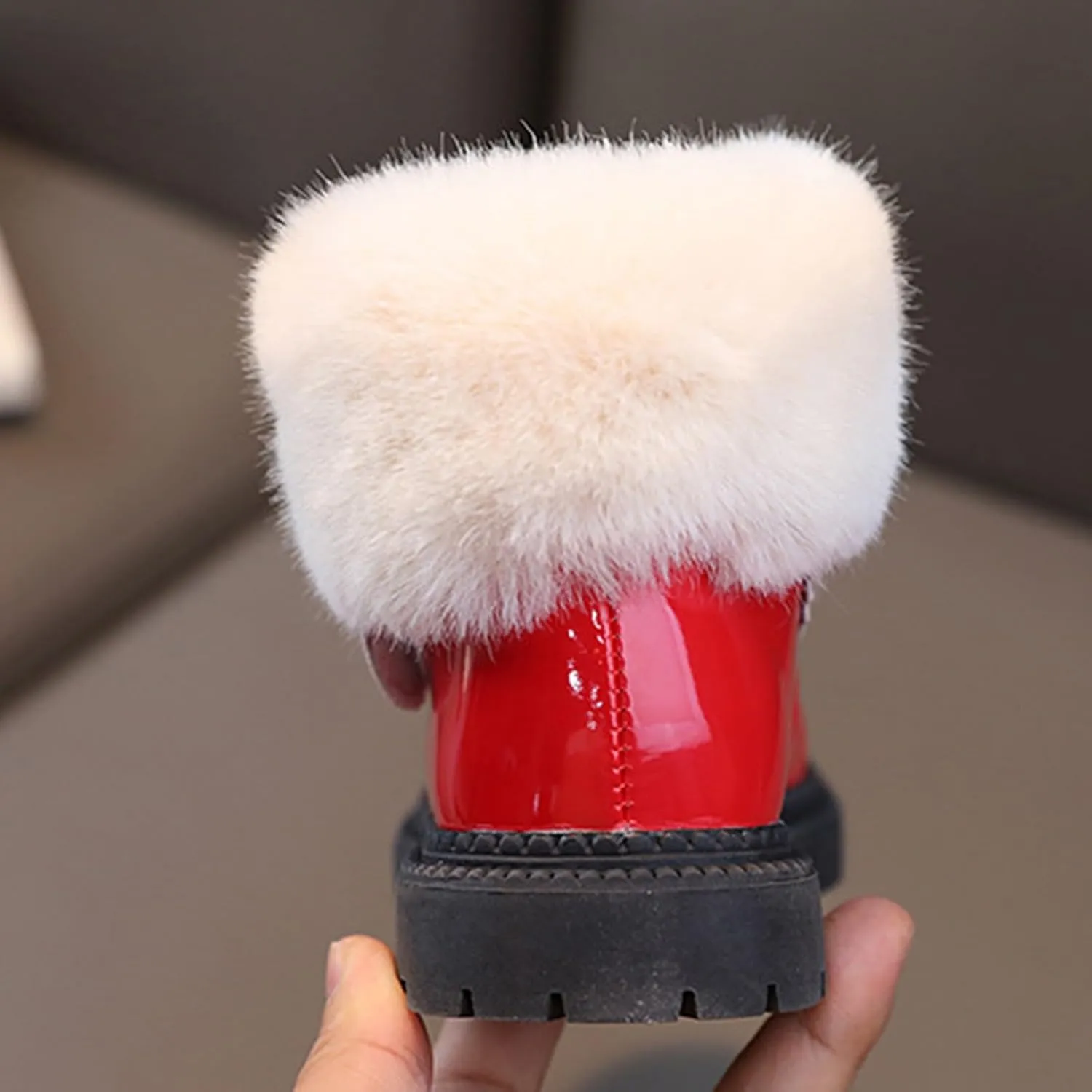 Kids Winter Boots Snow Boots for Girls Warm Winter Comfy Cute Durable Outdoor Princess Faux Fur Lined Ankle Boots