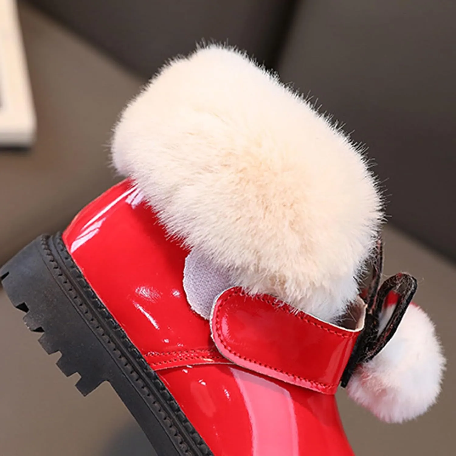 Kids Winter Boots Snow Boots for Girls Warm Winter Cute Durable Outdoor Princess Comfortable Faux Fur Lined Ankle Boots