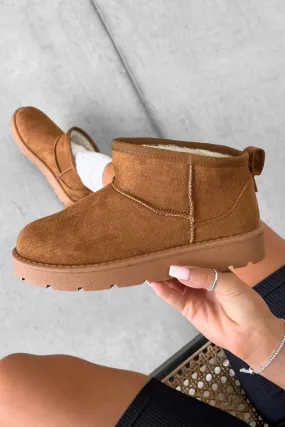 KIKO Ultra Mini Ankle Boots - Chestnut