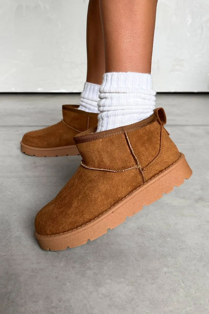 KIKO Ultra Mini Ankle Boots - Chestnut