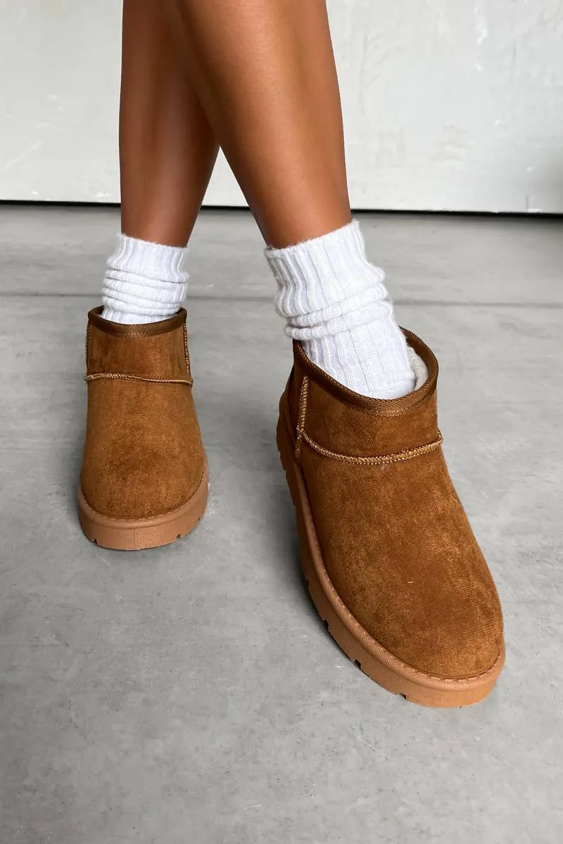 KIKO Ultra Mini Ankle Boots - Chestnut