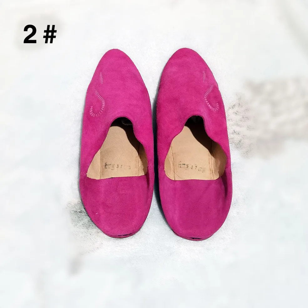 Leather Pointed Toe Mules Slippers Home Shoes Prayer