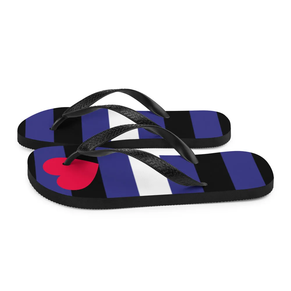 Leather Pride Flip-Flops