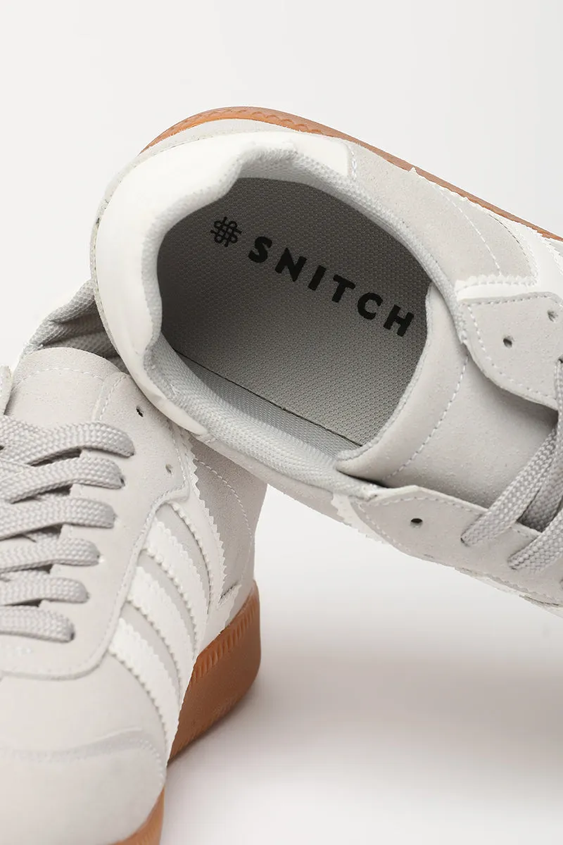 Light Grey Solid Sneakers