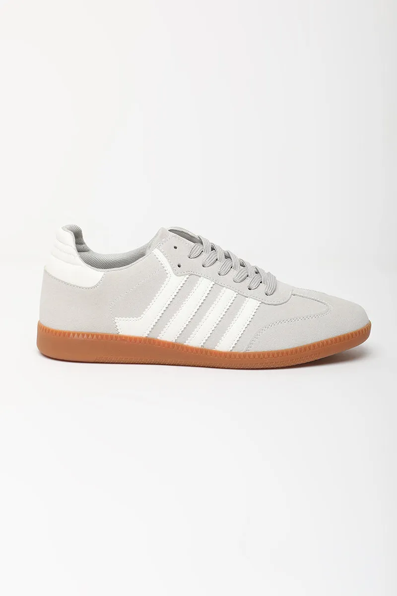 Light Grey Solid Sneakers
