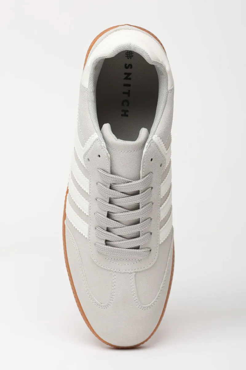 Light Grey Solid Sneakers