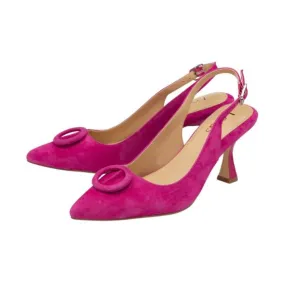 Lotus Delfina Pink Suede Kitten Heel Shoe