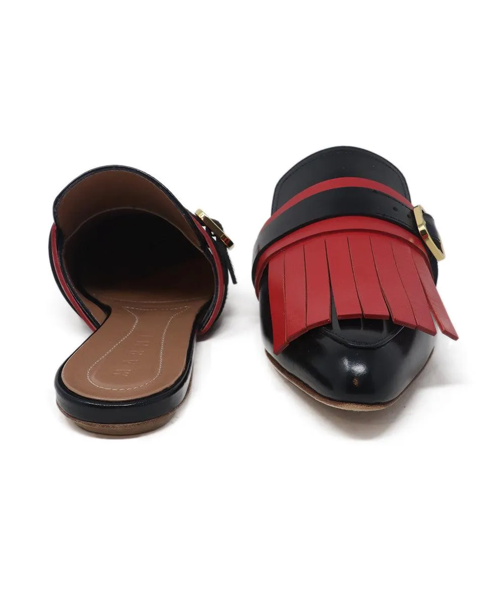 Marni Black & Red Leather Mules sz 11