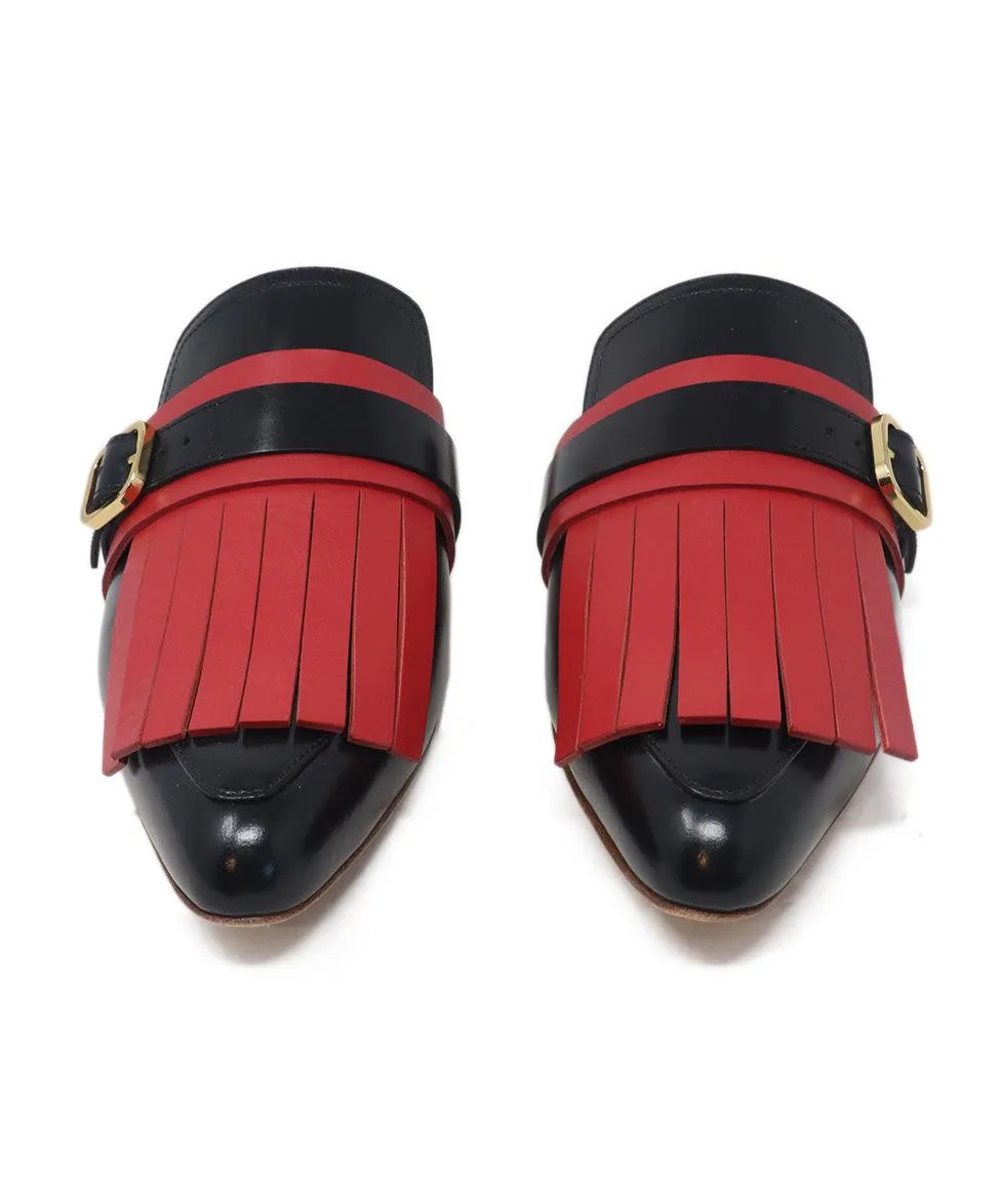 Marni Black & Red Leather Mules sz 11
