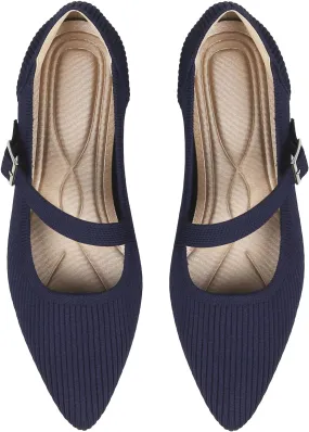 Mary Jane Flats Shoes Women Pointed Toe Ballet Flats Dressy Flats for Women Knit Flats Comfort Breathable Lightweight Washable Flats Shoes