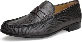 Mens Black Dress Shoes Featuring Hand Finishes, Classic Loafers Leather Slip-on Penny Party Wedding Shoes for Men
