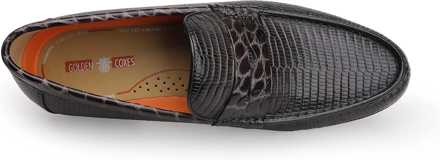 Mens Black Dress Shoes Featuring Hand Finishes, Classic Loafers Leather Slip-on Penny Party Wedding Shoes for Men