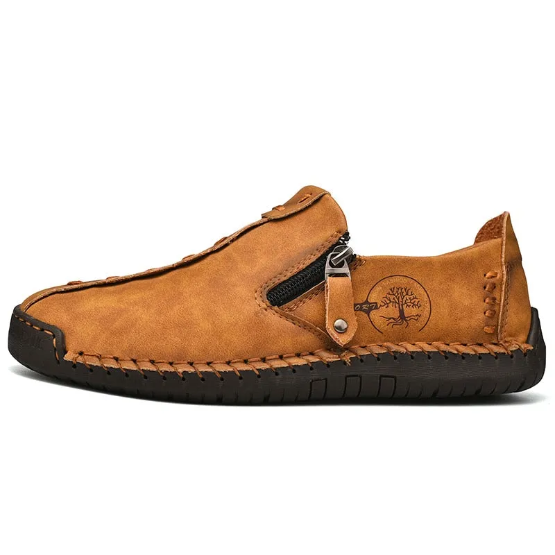 Men's Soft Leather Casual Shoes. Comfortable Handmade Loafers