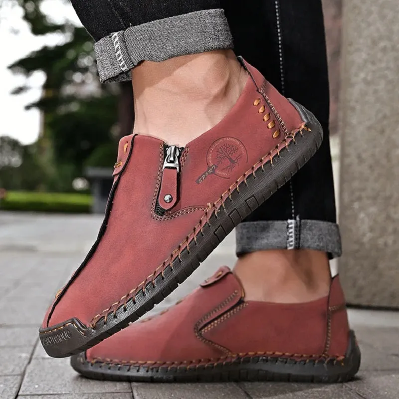 Men's Soft Leather Casual Shoes. Comfortable Handmade Loafers
