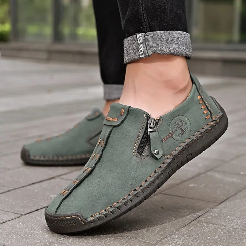 Men's Soft Leather Casual Shoes. Comfortable Handmade Loafers
