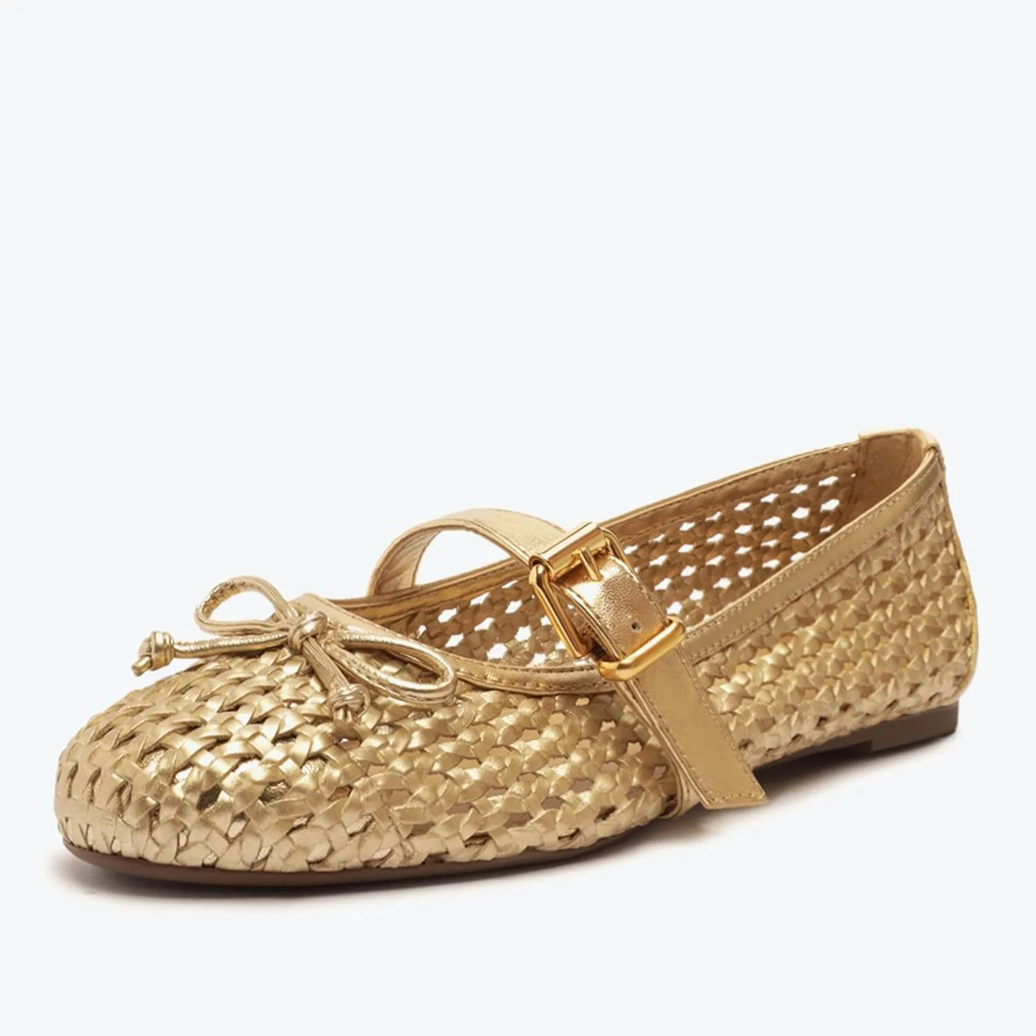 Mesh Ballet Flats for Women Elegant Bows Round Head Design Comfortable and Breathable Shoes Perfect for Weddings