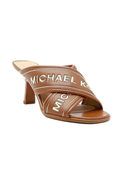 MK WOMEN'S GIDEON LOGO TAPE MULE - BROWN