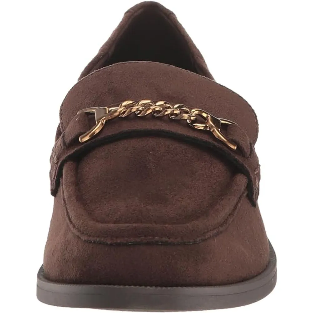 Pastry Chocolate Brown Suede Anne Klein Loafer Flats