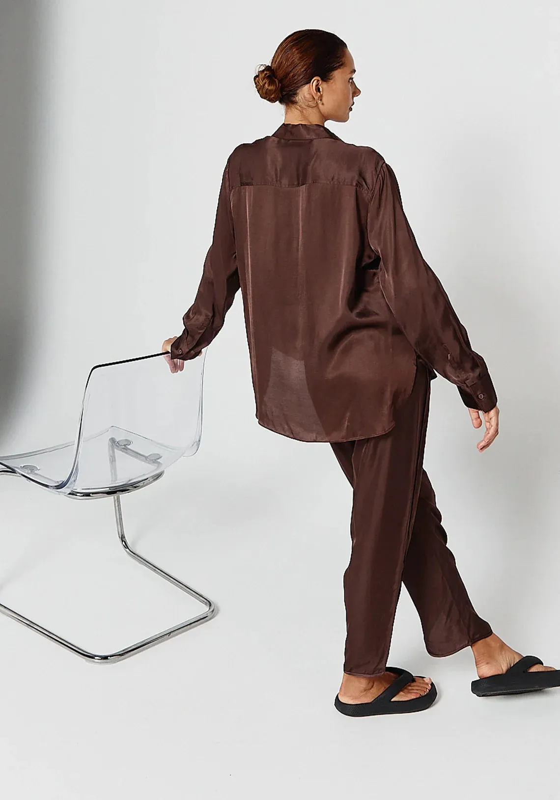 PIPPA THE LABEL Womens Lennox Shirt Chocolate