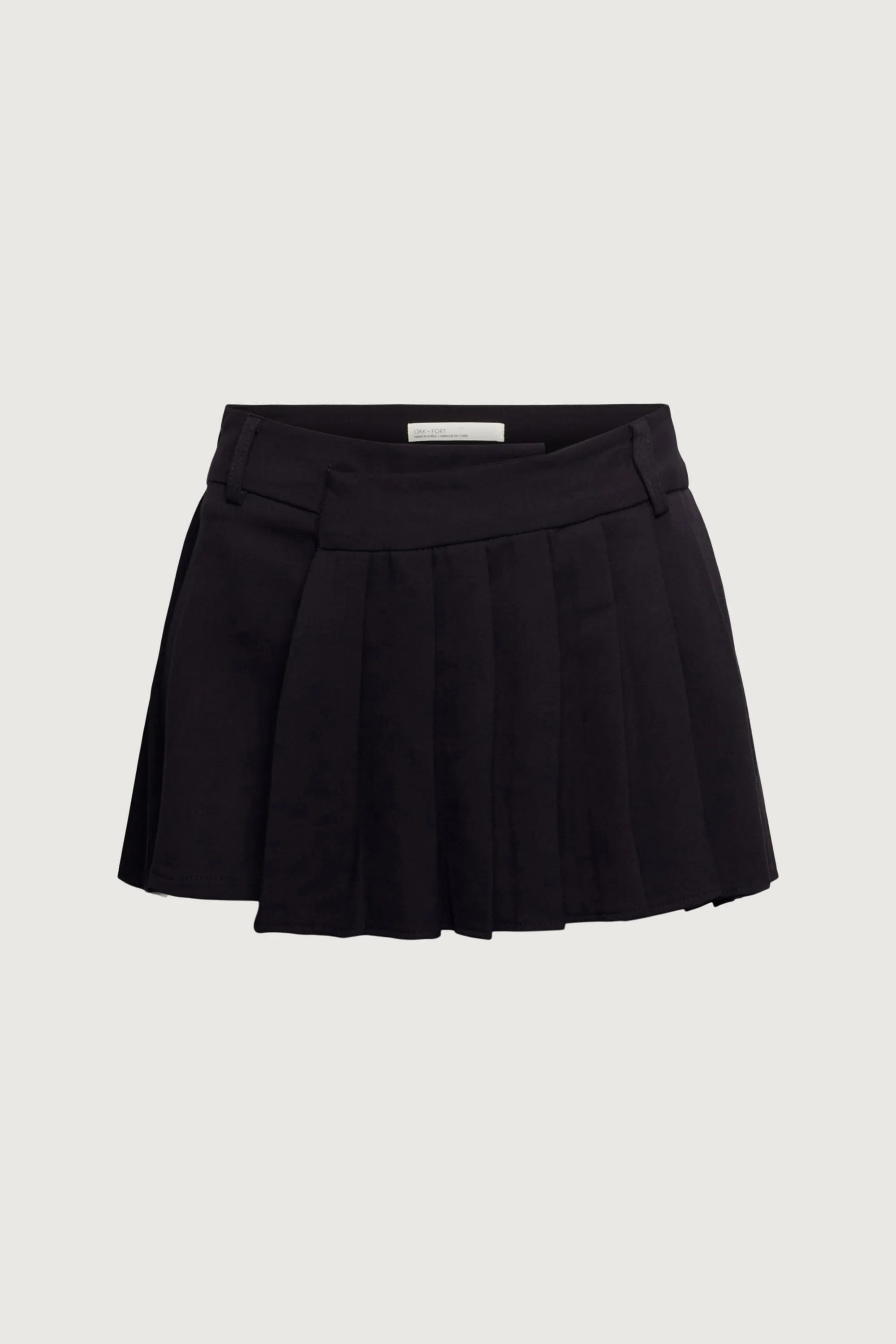 PLEATED WRAP MINI SKORT