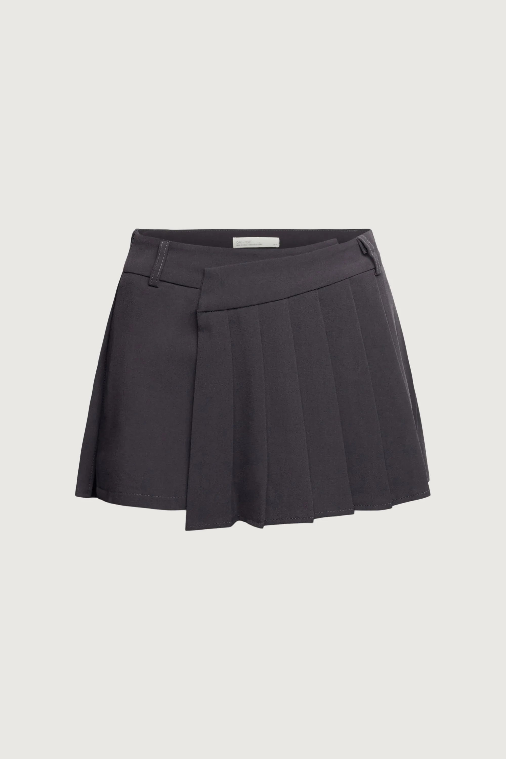 PLEATED WRAP MINI SKORT