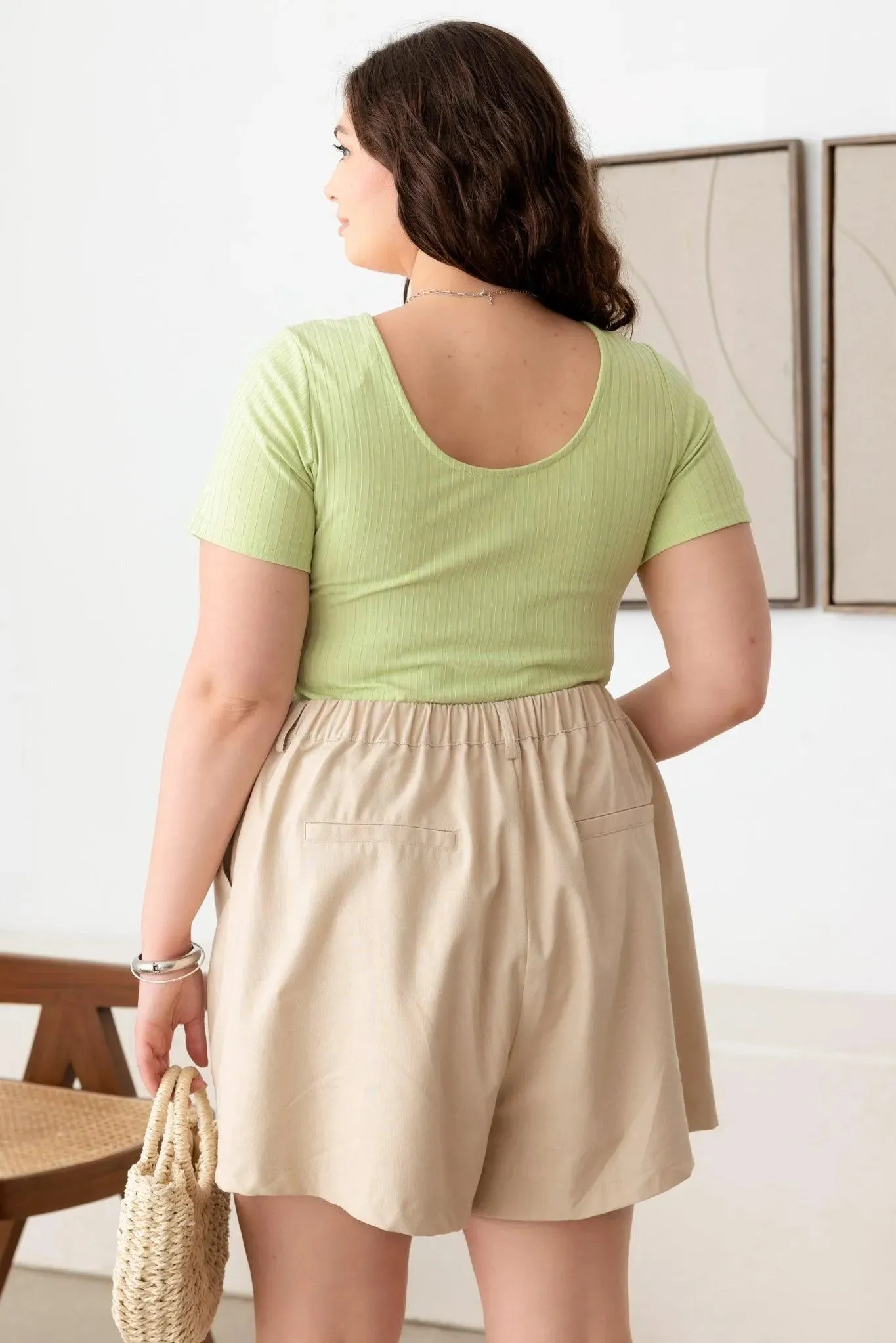 Plus Short Sleeve Square Neck Bodysuit