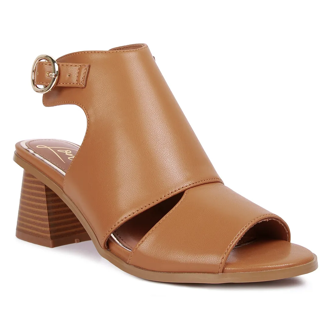 Polessi Pin Buckle Ankel Mules