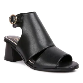 Polessi Pin Buckle Ankel Mules