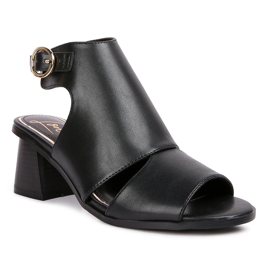 Polessi Pin Buckle Ankel Mules