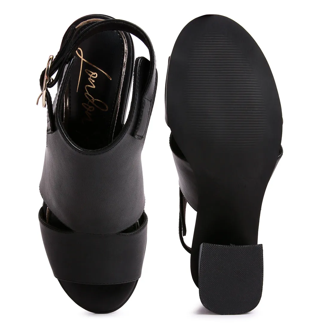 Polessi Pin Buckle Ankel Mules
