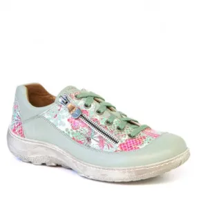 Portofino Women's Pattern Lace & Zip Sneakers- Andina