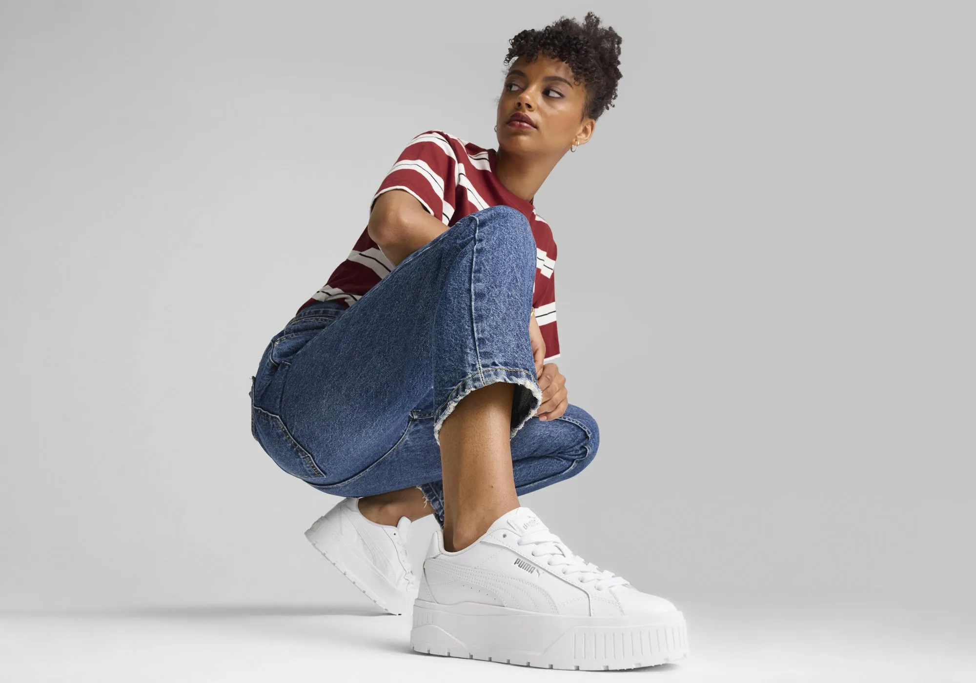 Puma Womens Karmen II L Comfortable Lace Up Sneakers