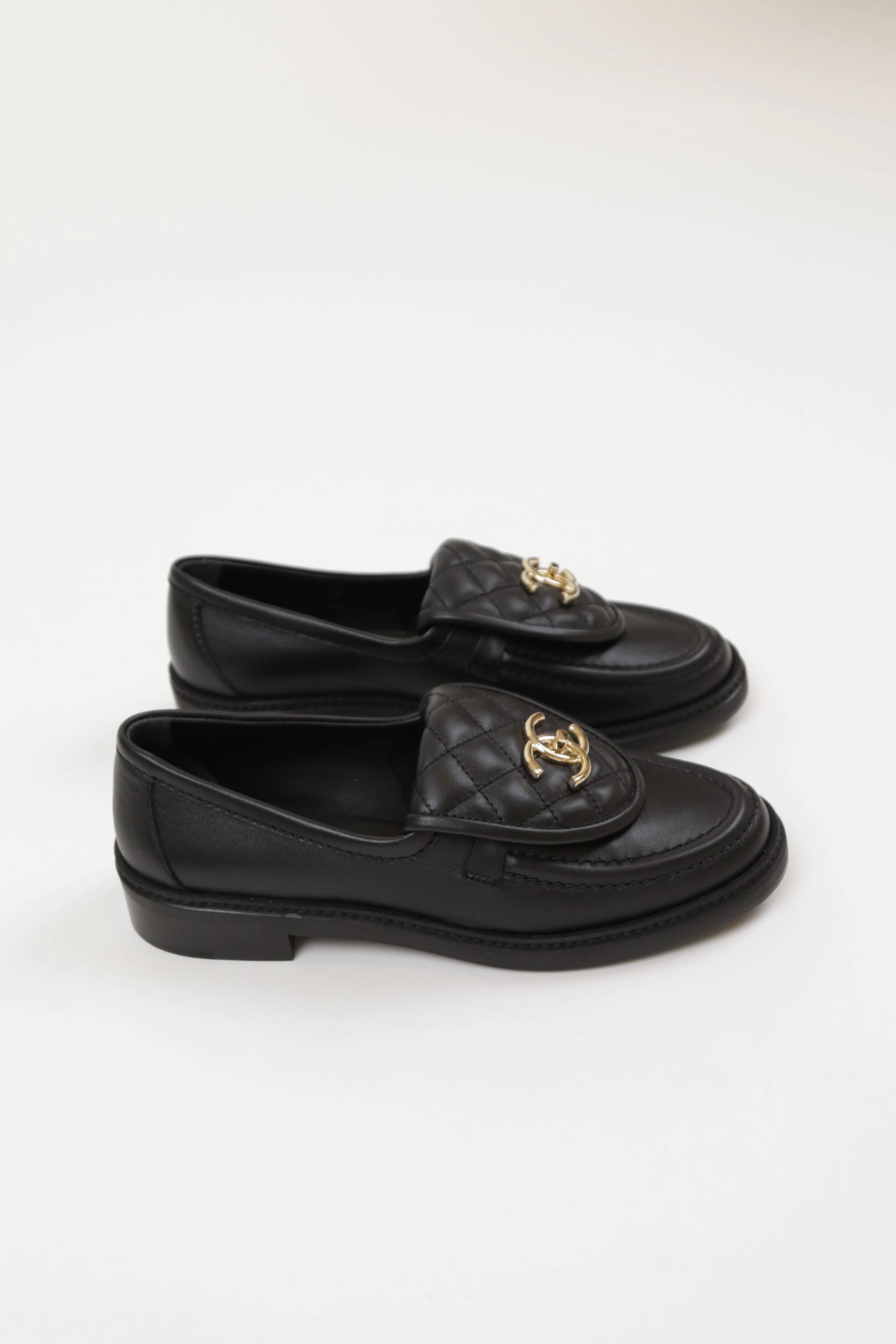 Quilted Lambskin Leather Loafers