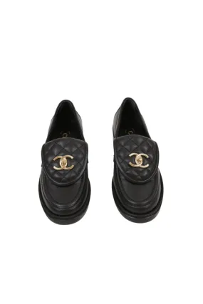 Quilted Lambskin Leather Loafers